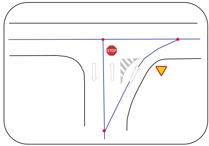 Painted directional channelization - Figure 52